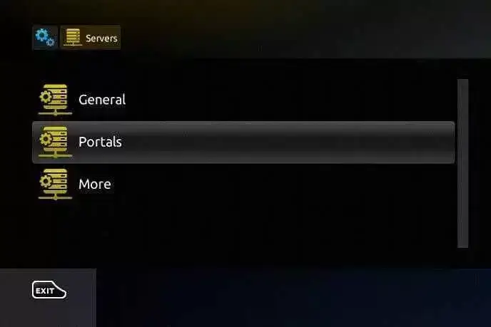 click on the Portals menu.