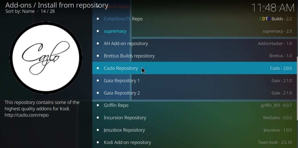 Select Cazlo Repository