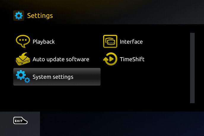 Select Settings > System settings