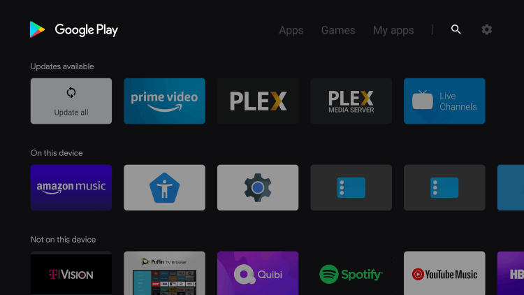 Smart TV Play Store