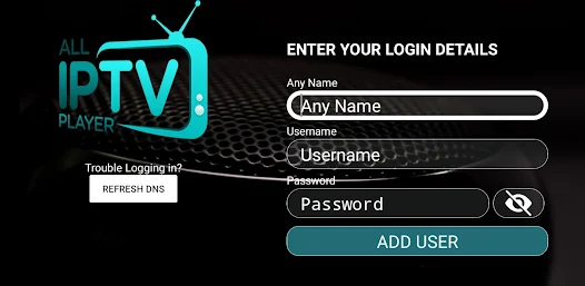 Login Geo IPTV using All IPTV Player