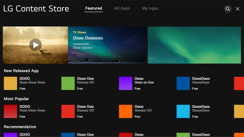 Content Store on LG Smart TV