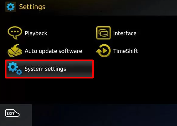 Choose System Settings option