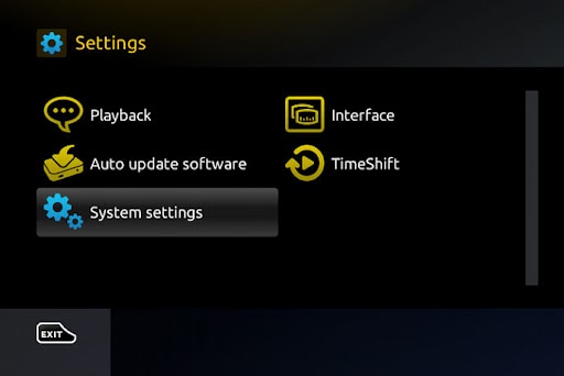  Select System settings