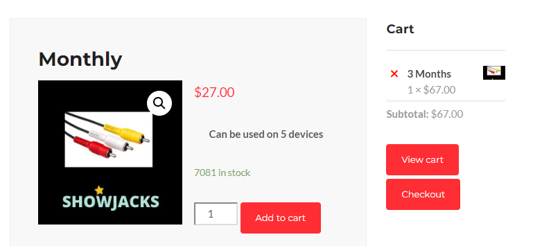 Tap the Add to cart button