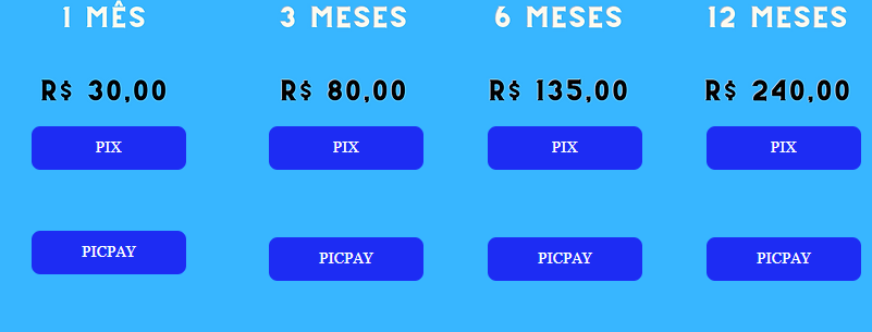 Subscription plans of Teste IPTV