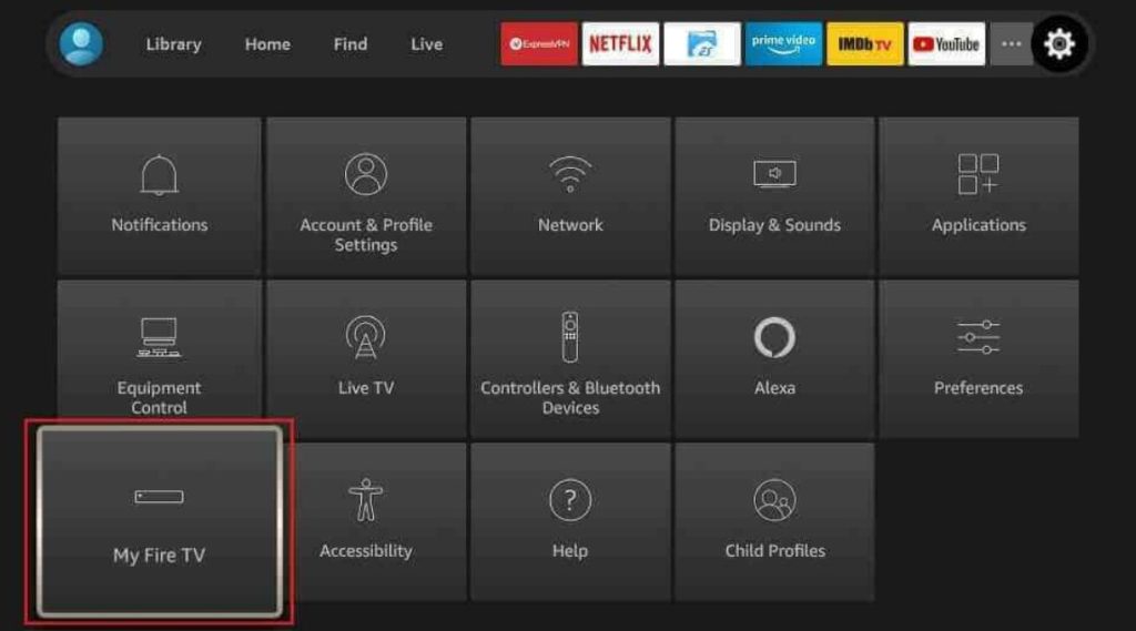 Select My Fire TV