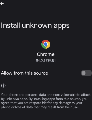 Enable the Allow from this source