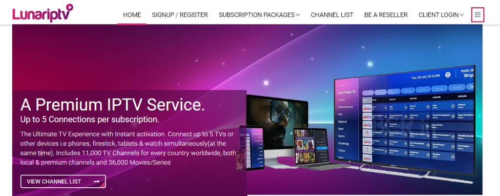 Subscription Packages of Lunar IPTV