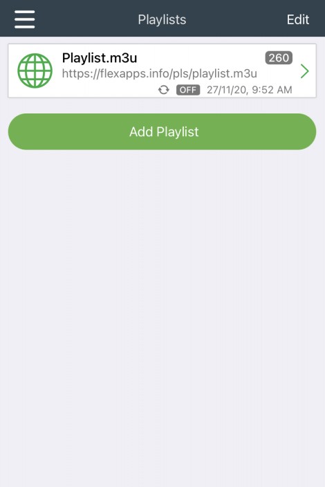 hit the Add Playlist option