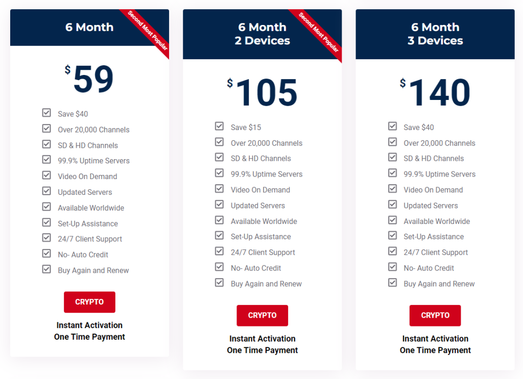 Lex IPTV plans