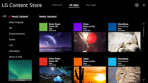 Launch LG Content Store