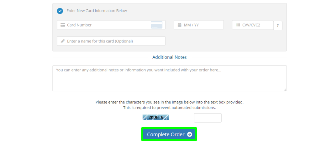 Hit Complete Order to sign up for Unstoppable IPTV